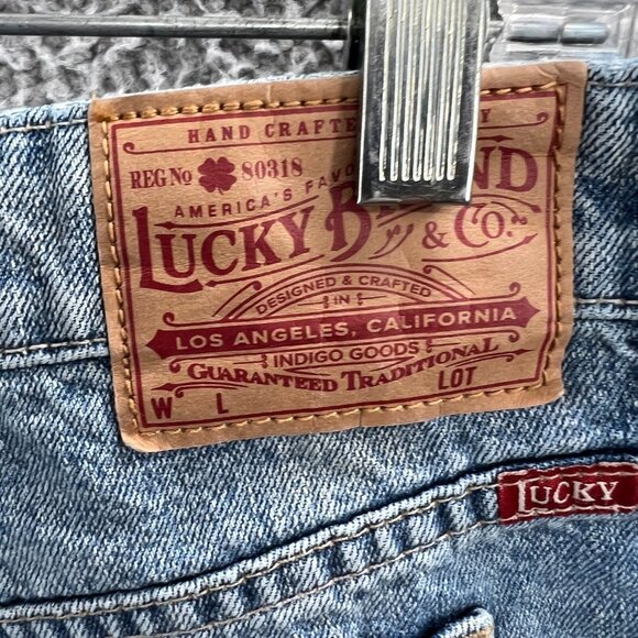 Lucky Brand Womens‎ Jean Boyfriend Shorts 2 Blue Denim Cut Off Mid Rise Pockets - Picture 8 of 16